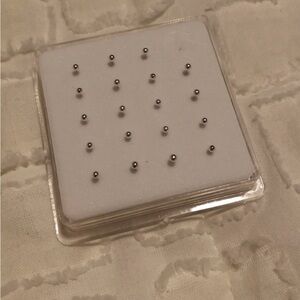 Silver Stud Earrings Set- Reserved